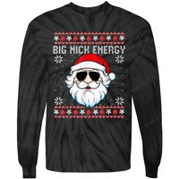 Big Nick Energy Santa Ugly Christmas Sweater Tie-Dye Long Sleeve Shirt