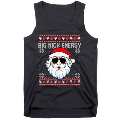 Big Nick Energy Santa Ugly Christmas Sweater Tank Top