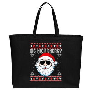 Big Nick Energy Santa Ugly Christmas Sweater Cotton Canvas Jumbo Tote