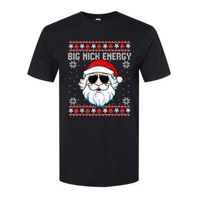 Big Nick Energy Santa Ugly Christmas Sweater Softstyle® CVC T-Shirt