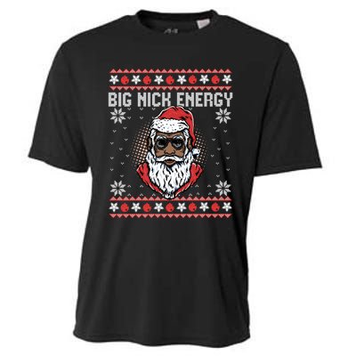 Big Nick Energy African American Santa Ugly Sweater Pullover Hoodie Cooling Performance Crew T-Shirt