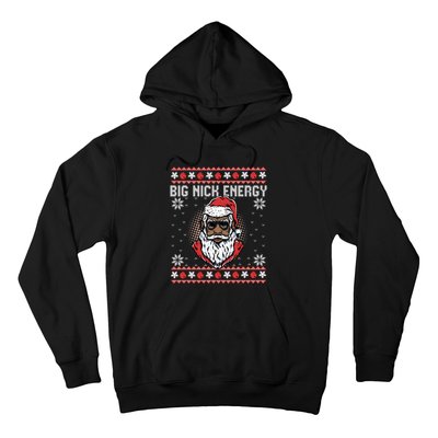 Big Nick Energy African American Santa Ugly Sweater Pullover Hoodie Hoodie