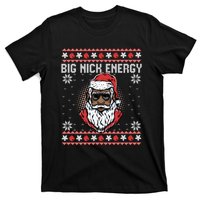 Big Nick Energy African American Santa Ugly Sweater Pullover Hoodie T-Shirt