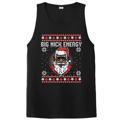 Big Nick Energy African American Santa Ugly Sweater Pullover Hoodie PosiCharge Competitor Tank