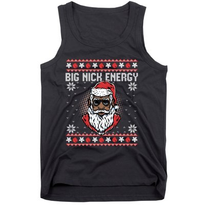 Big Nick Energy African American Santa Ugly Sweater Pullover Hoodie Tank Top