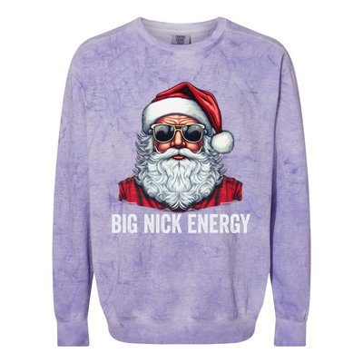 Big Nick Energy Santa Colorblast Crewneck Sweatshirt