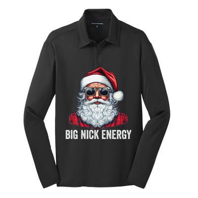 Big Nick Energy Santa Silk Touch Performance Long Sleeve Polo