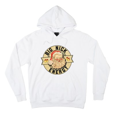 Big Nick Energy Funny Vintage Santa Claus Wink Christmas Hoodie