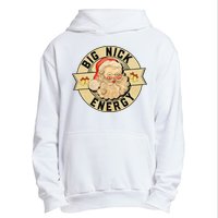 Big Nick Energy Funny Vintage Santa Claus Wink Christmas Urban Pullover Hoodie