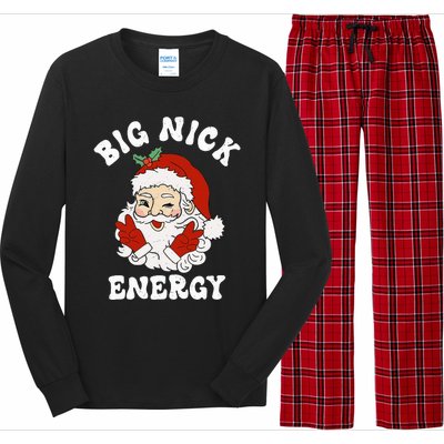 Big Nick Energy Funny Santa Christmas  Long Sleeve Pajama Set