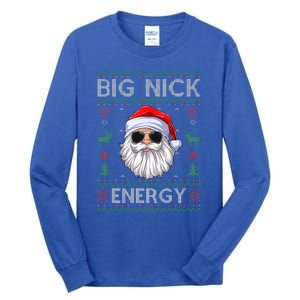 Big Nick Energy Santa Claus Ugly Christmas Sweater Tall Long Sleeve T-Shirt