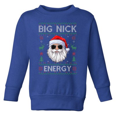 Big Nick Energy Santa Claus Ugly Christmas Sweater Toddler Sweatshirt