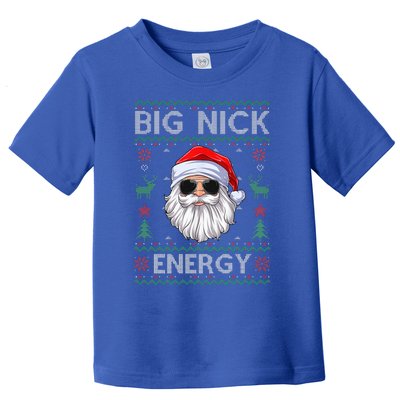 Big Nick Energy Santa Claus Ugly Christmas Sweater Toddler T-Shirt