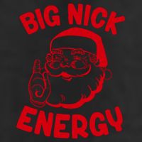 Big Nick Energy Santa Claus Funny Xmas Christmas 7 Panel Mesh Trucker Snapback Hat