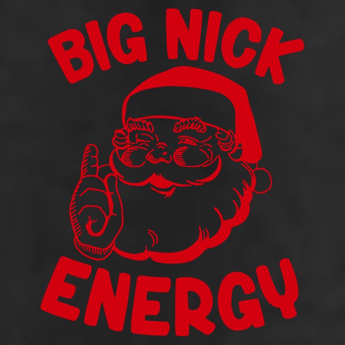 Big Nick Energy Santa Claus Funny Xmas Christmas 7 Panel Mesh Trucker Snapback Hat