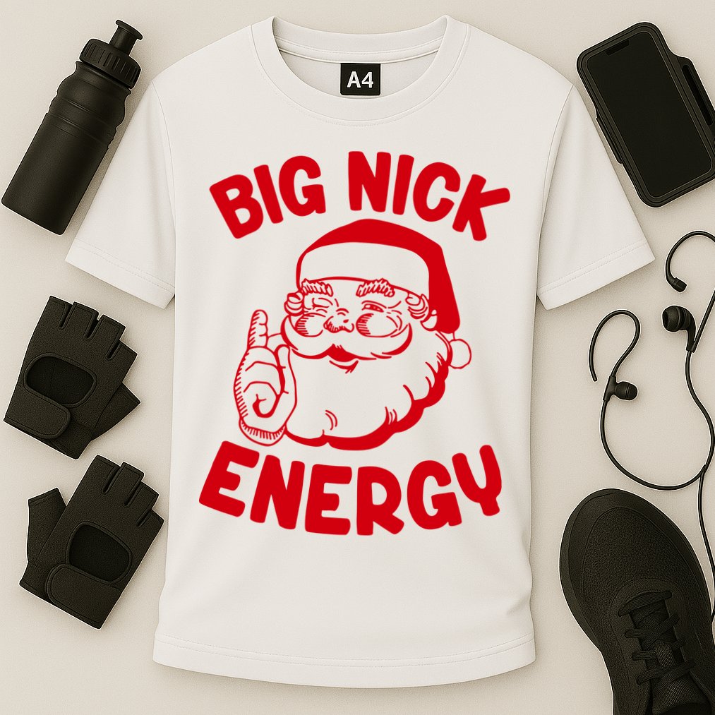 Big Nick Energy Santa Claus Funny Xmas Christmas Performance Shirt