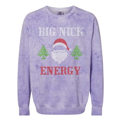 Big Nick Energy - Ugly Sweater - Big Nick Energy Santa Colorblast Crewneck Sweatshirt