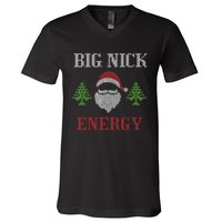 Big Nick Energy - Ugly Sweater - Big Nick Energy Santa V-Neck T-Shirt