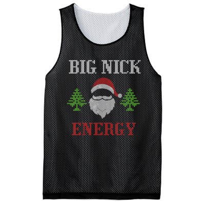 Big Nick Energy - Ugly Sweater - Big Nick Energy Santa Mesh Reversible Basketball Jersey Tank