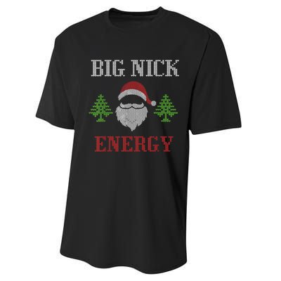 Big Nick Energy - Ugly Sweater - Big Nick Energy Santa Performance Sprint T-Shirt