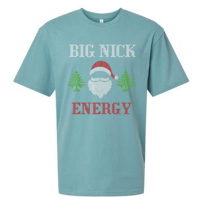 Big Nick Energy - Ugly Sweater - Big Nick Energy Santa Sueded Cloud Jersey T-Shirt