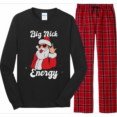 Big Nick Energy Funny Xmas Christmas Gift Long Sleeve Pajama Set