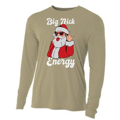 Big Nick Energy Funny Xmas Christmas Gift Cooling Performance Long Sleeve Crew