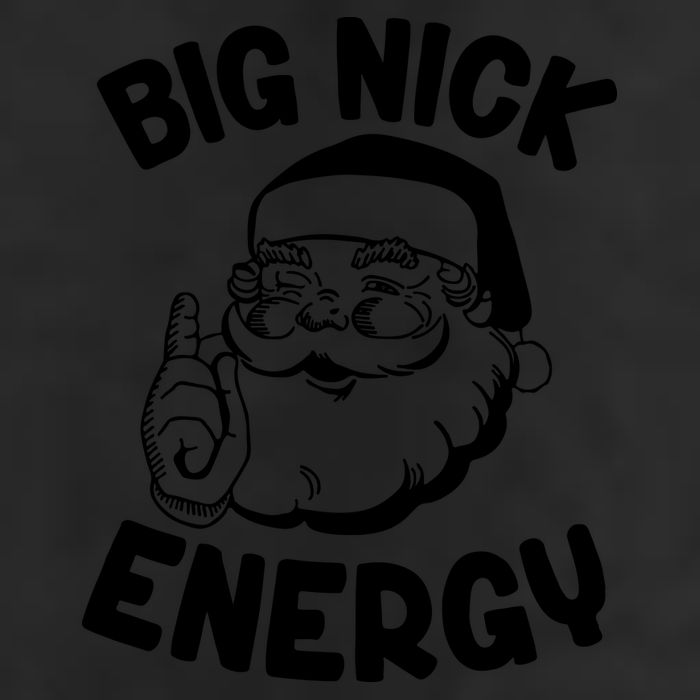Big Nick Energy Santa Claus Funny Xmas Christmas 7 Panel Mesh Trucker Snapback Hat