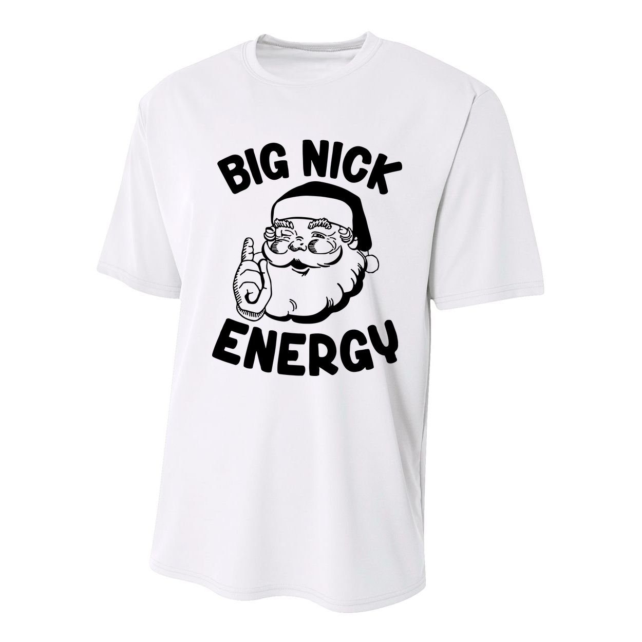 Big Nick Energy Santa Claus Funny Xmas Christmas Youth Performance Sprint T-Shirt