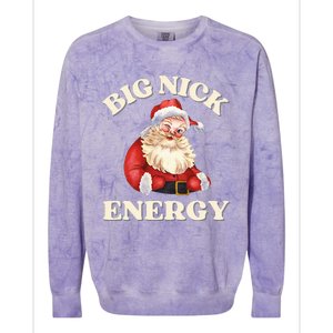 Big Nick Energy Christmas Santa Inappropriate Christmas Colorblast Crewneck Sweatshirt