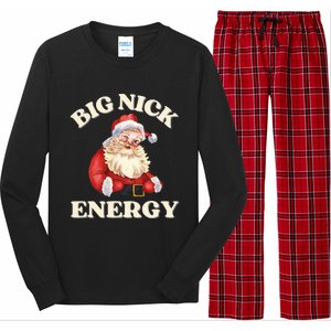 Big Nick Energy Christmas Santa Inappropriate Christmas Long Sleeve Pajama Set