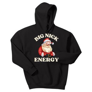 Big Nick Energy Christmas Santa Inappropriate Christmas Kids Hoodie