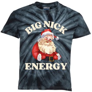 Big Nick Energy Christmas Santa Inappropriate Christmas Kids Tie-Dye T-Shirt