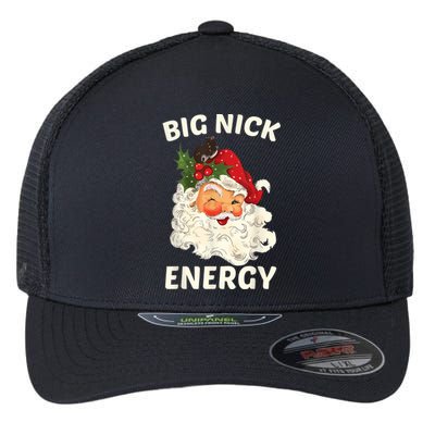 Big Nick Energy Funny Santa Christmas Flexfit Unipanel Trucker Cap