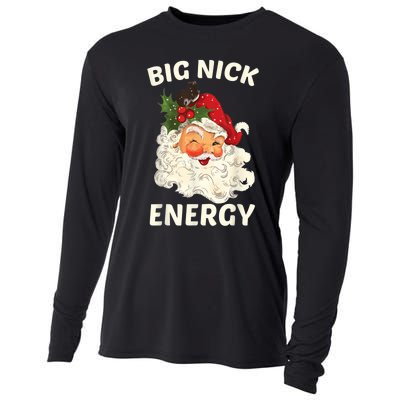 Big Nick Energy Funny Santa Christmas Cooling Performance Long Sleeve Crew