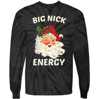 Big Nick Energy Funny Santa Christmas Tie-Dye Long Sleeve Shirt