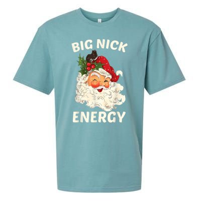 Big Nick Energy Funny Santa Christmas Sueded Cloud Jersey T-Shirt