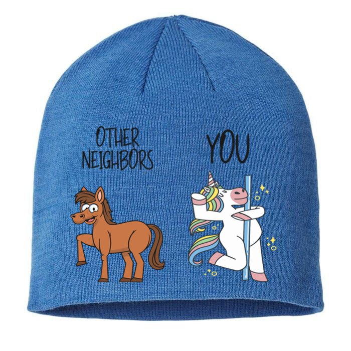 Best Neighbor Ever Fun Funny Gift Graphic For Neighbors Funny Gift Sustainable Beanie