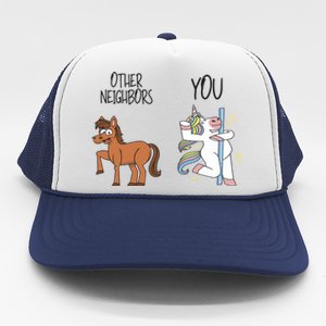 Best Neighbor Ever Fun Funny Gift Graphic For Neighbors Funny Gift Trucker Hat