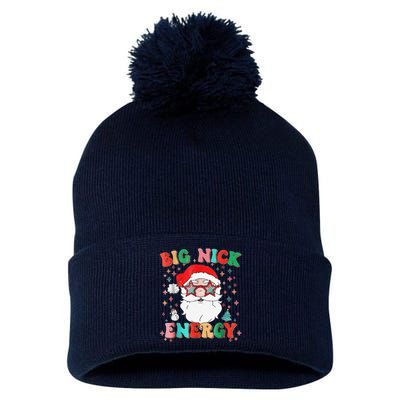 Big Nick Energy Funny Xmas Christmas Pom Pom 12in Knit Beanie