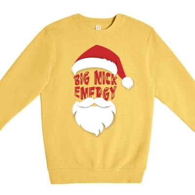 Big Nick Energy Funny Xmas Santa Hipster Premium Crewneck Sweatshirt