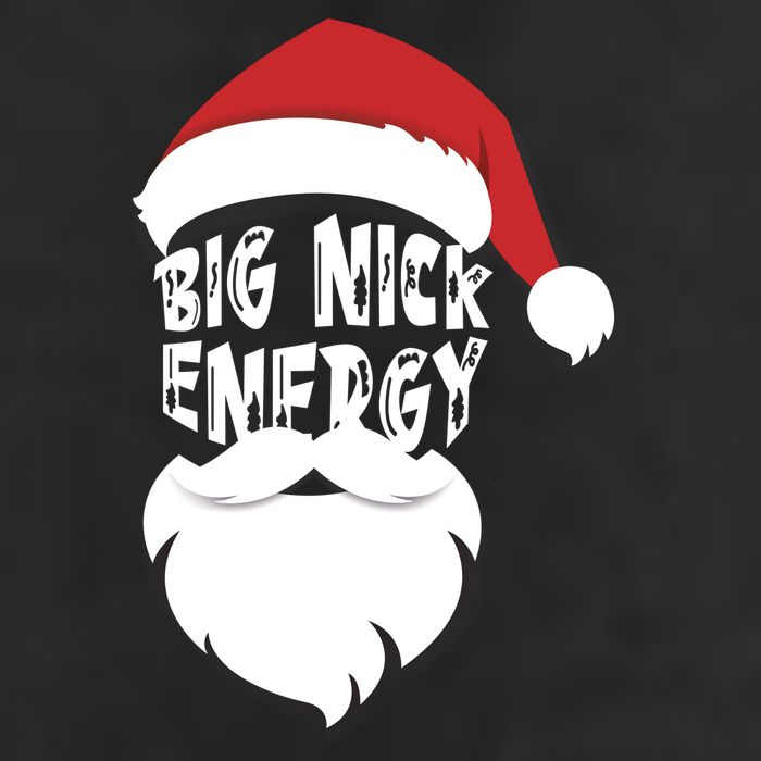 Big Nick Energy Funny Xmas Santa Hipster 7 Panel Mesh Trucker Snapback Hat
