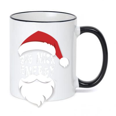 Big Nick Energy Funny Xmas Santa Hipster 11oz Black Color Changing Mug