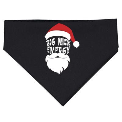 Big Nick Energy Funny Xmas Santa Hipster USA-Made Doggie Bandana