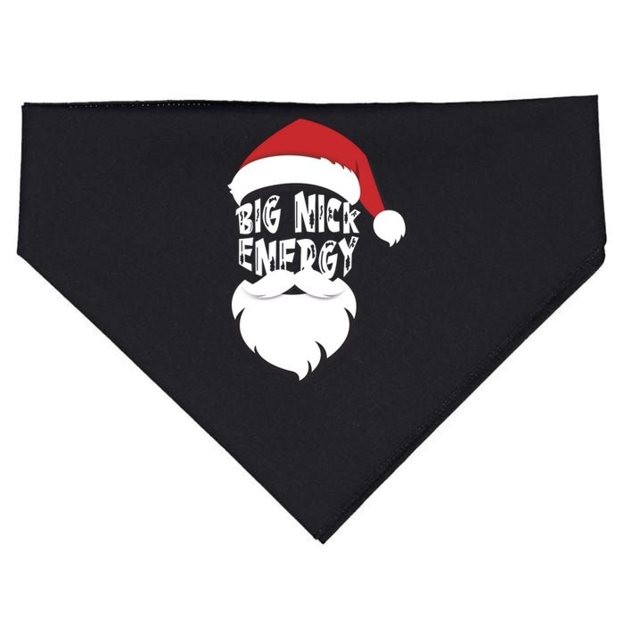 Big Nick Energy Funny Xmas Santa Hipster USA-Made Doggie Bandana