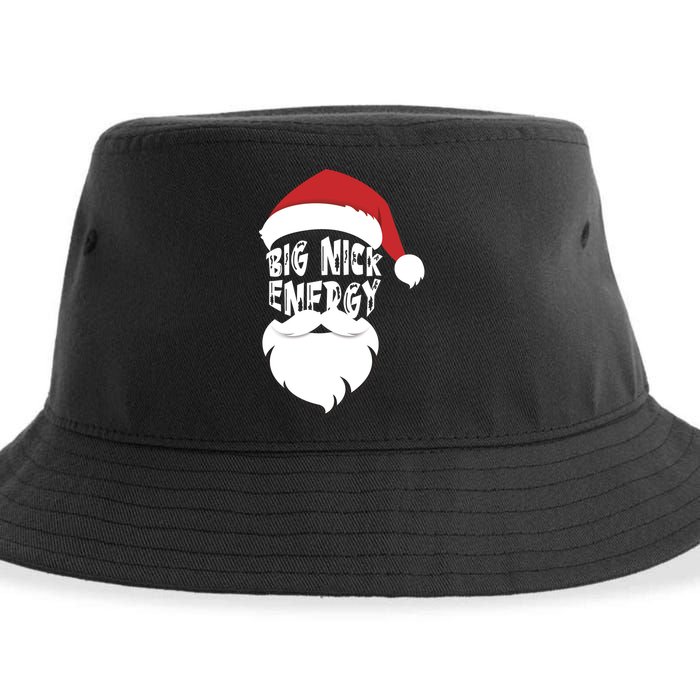 Big Nick Energy Funny Xmas Santa Hipster Sustainable Bucket Hat