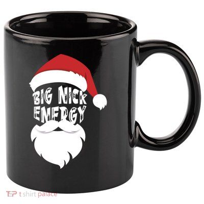 Big Nick Energy Funny Xmas Santa Hipster 11oz C Handle Ceramic Mug