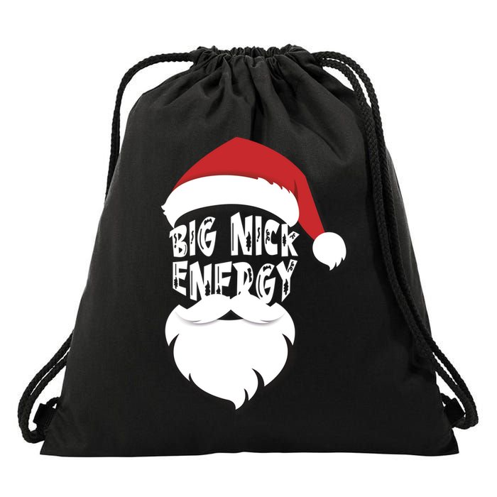 Big Nick Energy Funny Xmas Santa Hipster Drawstring Bag