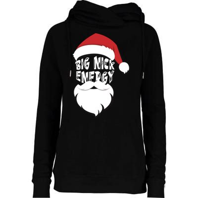 Big Nick Energy Funny Xmas Santa Hipster Womens Funnel Neck Pullover Hood