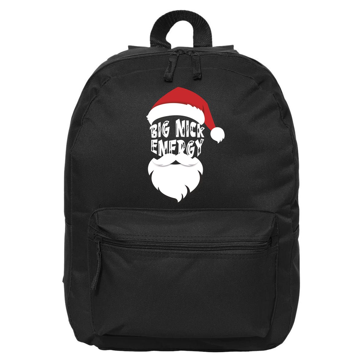 Big Nick Energy Funny Xmas Santa Hipster 16 in Basic Backpack